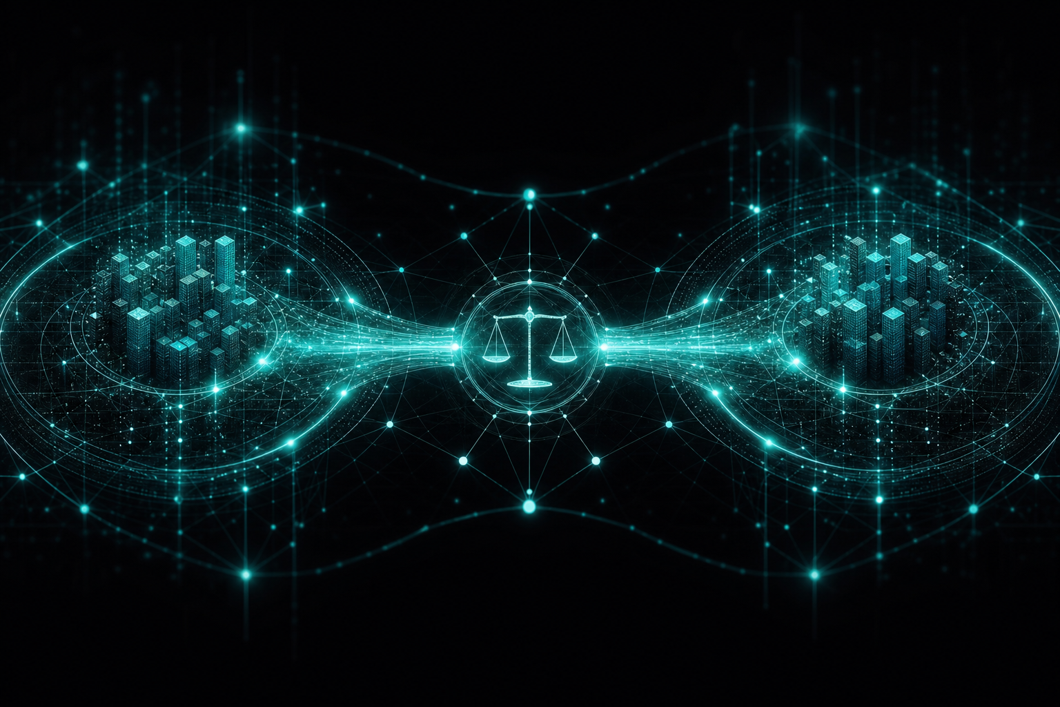 AI and eDiscovery in arbitration under the JAMS AI Rules, shown as an interconnected node graph.